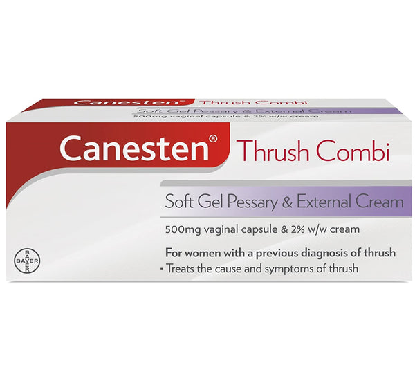 Canesten Thrush Combi Soft Gel Pessary & External Cream 500mg vaginal capsule / 2% w/w cream