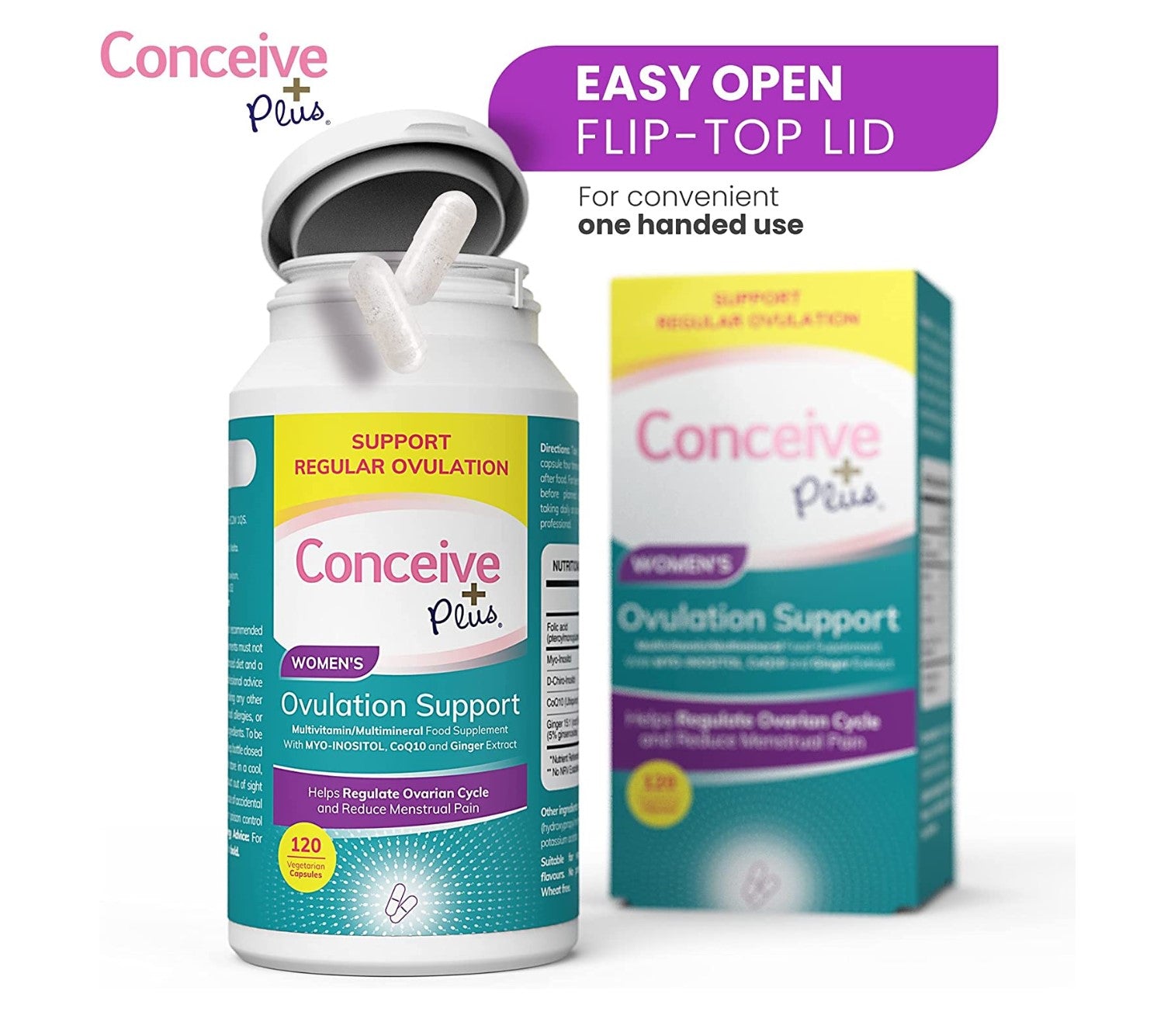 CONCEIVE PLUS Fertility Supplements (Myo Inositol) 120 capsules